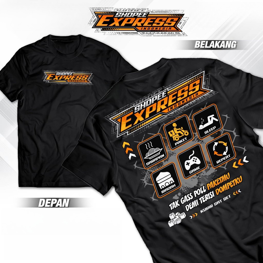 Shoppee Express Courier Sat Set เสื้อยืด - SPX Sopee Xpress Cotton Combed Expedition Package Courier