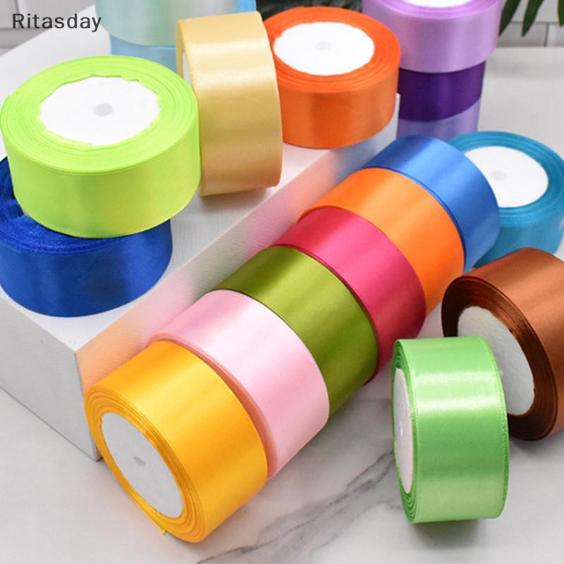 Ritasday 4 ซม.25 หลาซาตินริบบิ้นม้วนของขวัญทําด้วยมือ Paaging ริบบิ้นดอกไม้ทํา Paaging Bow Craft เย็บ Party ตกแต่ง DIY ใหม่ ราคา ถูกที่สุด ดีลบีเคเค แกลเลอรีภาพที่ 7