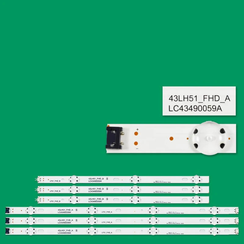LED Backlight โคมไฟ strip 7leds สําหรับ 43 นิ้วทีวี 43LH511T 43LX300C-CA LF51-FHD-A HC430DUE COB 43L