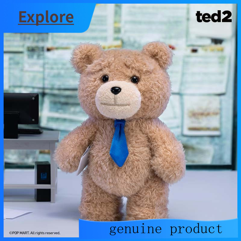 POPMART Ted2 ตุ๊กตาหมี Series ของขวัญจี้ตุ๊กตาเคลื่อนย้ายได้