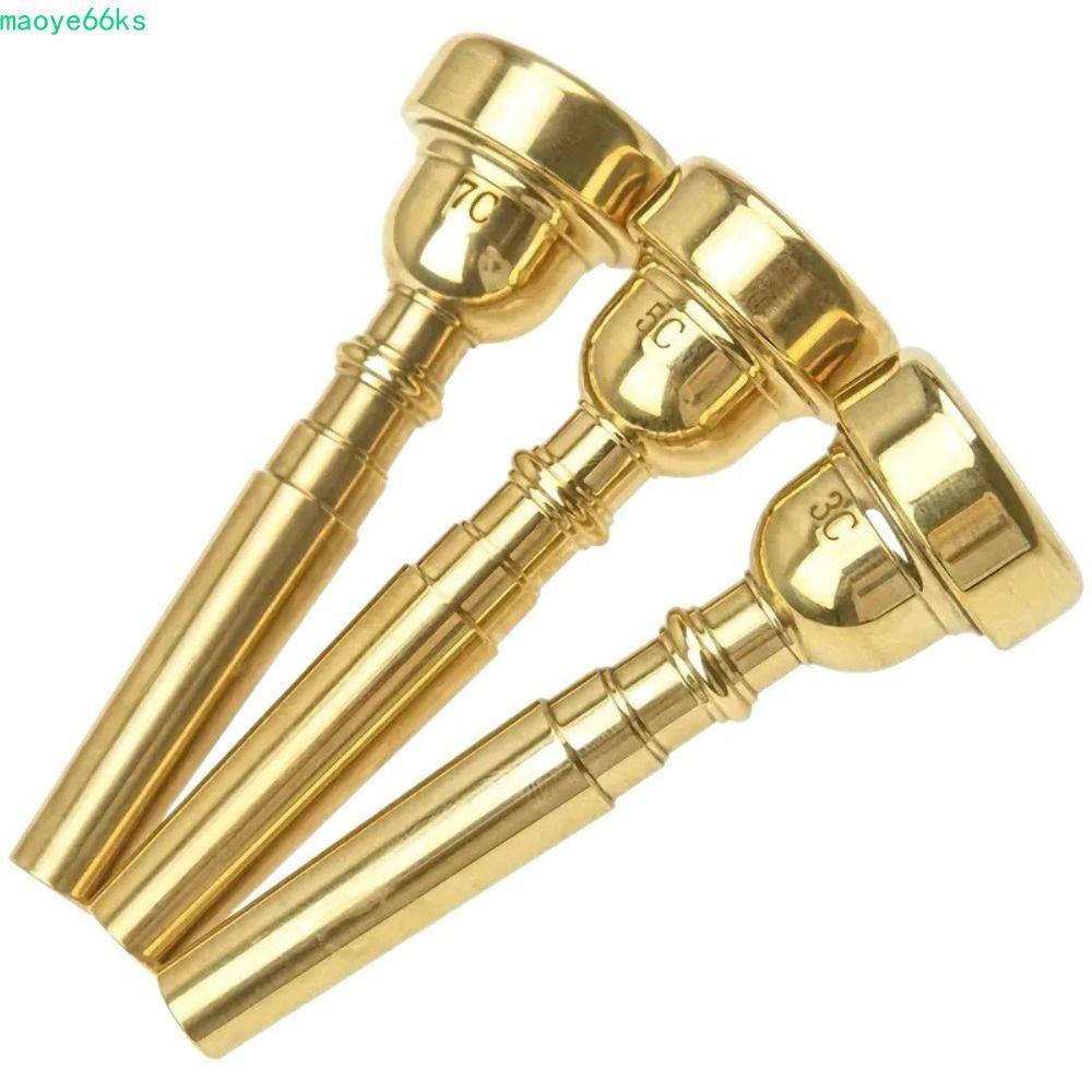 MAOYE ทรัมเป็ต Bugle ปาก, Horn โลหะ Professional ทรัมเป็ต Mouthpiece, Performance 3C/5C/7C Silver Gold เริ่มต้นเครื่องมืออุปกรณ์เสริม