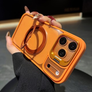 หรูหรา 360 องศาหมุน Dual Magnetic Bracket เคสโทรศัพท์เหมาะสําหรับ iPhone 17/16/15/14/13/12/11 Pro Max Plus 16e 17Air ประสิทธิภาพสูงป้องกัน Shock-proof เคสป้องกัน