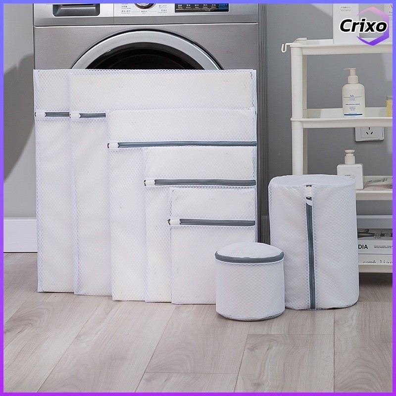 Crixo ถถุงตาข่ายซักผ้า หลายไซส์ แบบสี่เหลี่ยม/กลมรี ถนอมผ้า ใช้ซักชุดชั้นในในเครื่อง ปลอดภัย ราคา ถูกที่สุด ดีลบีเคเค แกลเลอรีภาพที่ 2