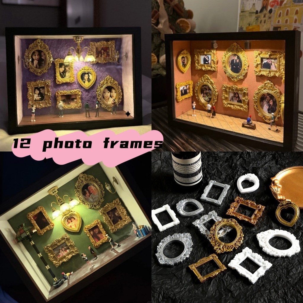 DIY Mini Museum Commemorate Romance กรอบรูปเรซิ่นชุดเครื่องประดับอัลบั้มขนาดเล็ก