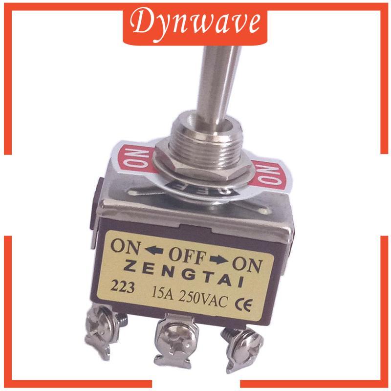 [Dynwave] Toggle Switch, 3PDT On/Off/On 3 ตําแหน่ง 6 Pins Momentary, AC 250V 15A