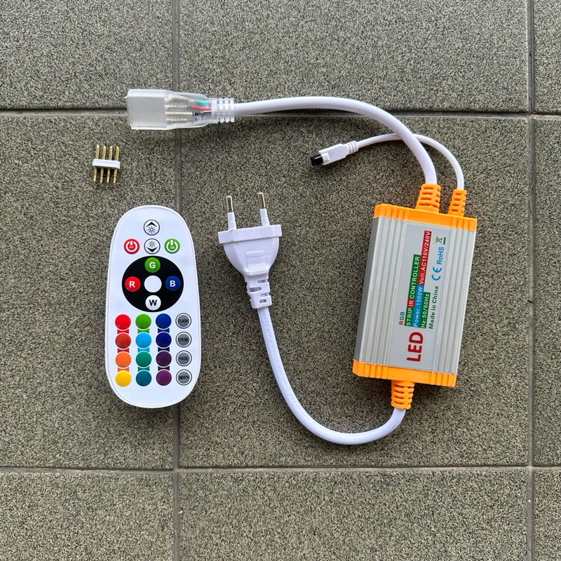 ALN คอนโทรลไฟสายยางRGB พร้อมรีโมท หัวจ่ายไฟเส้น 10mm   K25