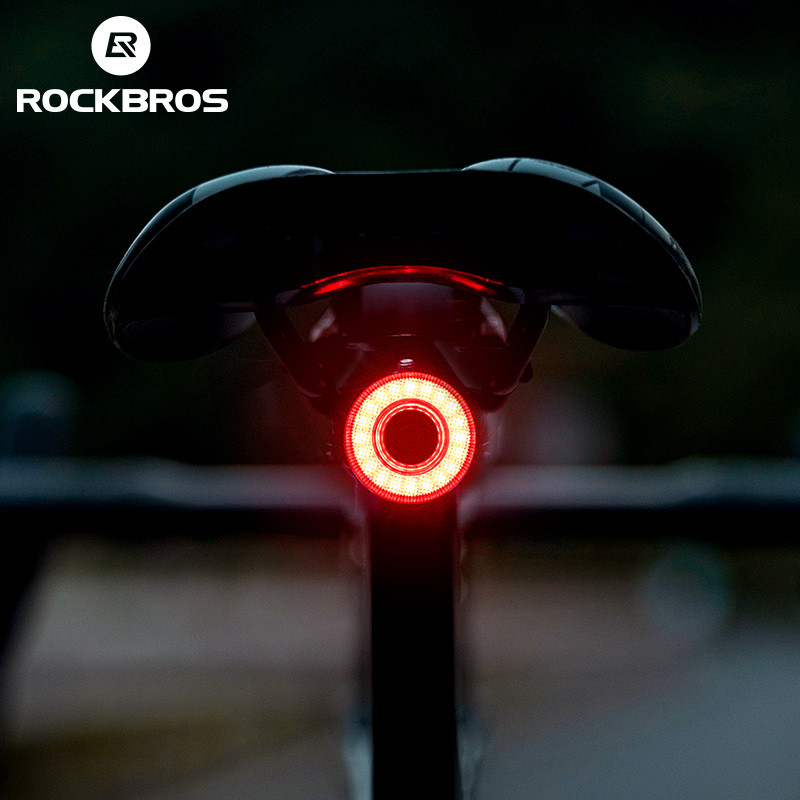 Smart Bike Tail Light Bicycle Rear Lights IPX6 Waterproof Bike Lights for Night Riding with Type C R
