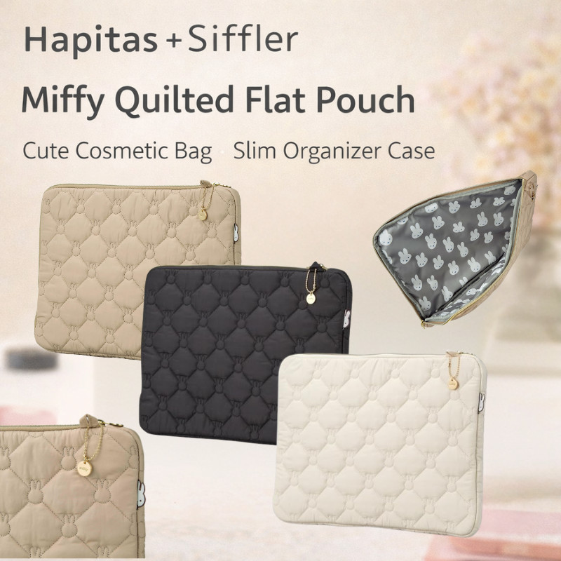 Miffy Quilted Flat Pouch - Hapitas x Shefre Collection