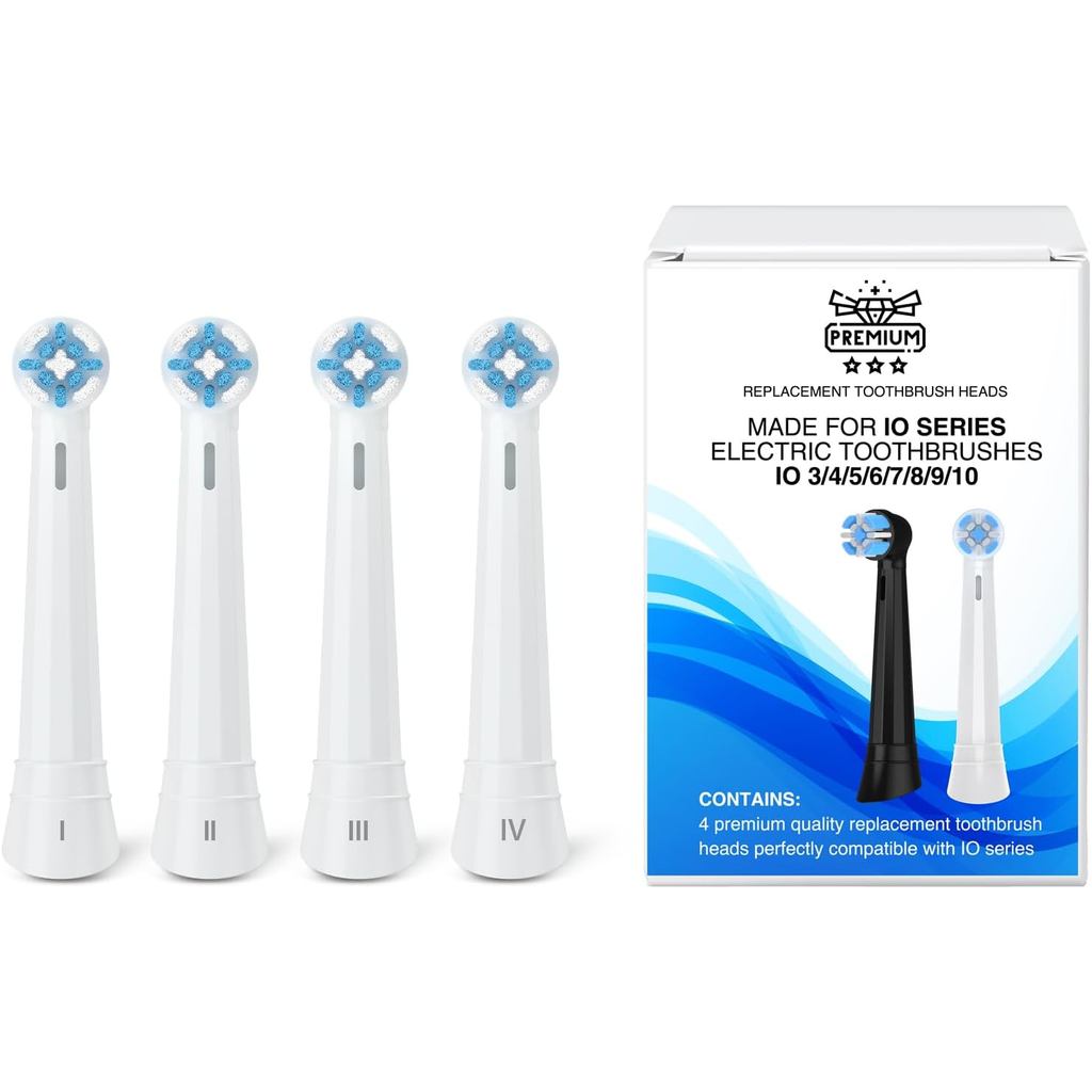 [อัพเกรดปี 2025] AmuLumon 4-Pack หัวแปรงสีฟันนุ่มพิเศษสําหรับ Oral-B iO Series (iO3/iO4/iO5/iO6/iO7/