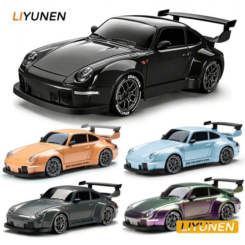 1:24 4WD RC Drift รถ GTR Porsche 2.4G รีโมทคอนโทรล Proportional คันเร่งความเร็วสูง Racing รุ่นรถของขวัญของเล่นสําหรับเด็กเด็ก