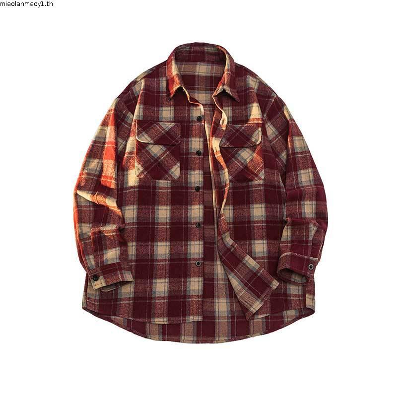Bemingtop1058(Freesize)-BMG Flannel Shirt – เสื้อเชิ้ตลายตารางที่ใส่แล้วดูเท่แบบ effortless