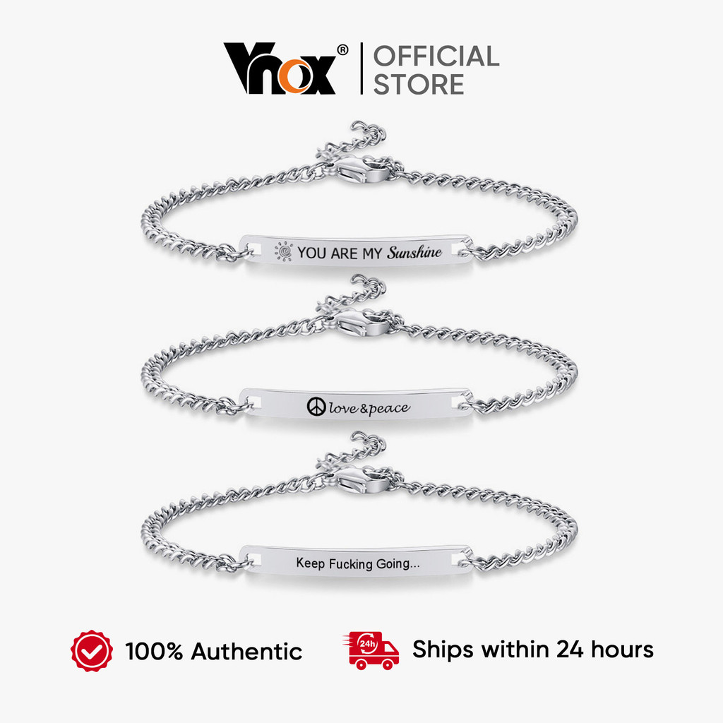 VNOX วีน็อกซ์ สร้อยข้อมือสแตนเลส สร้างแรงบันดาลใจ เพื่อนสนิทต้องชอบ