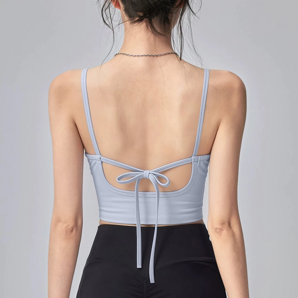 สปอร์ตบรา Lace Hollow Back ยืดหยุ่นสูง เหมาะสำหรับออกกำลังกายและโยคะ thumbnail 4