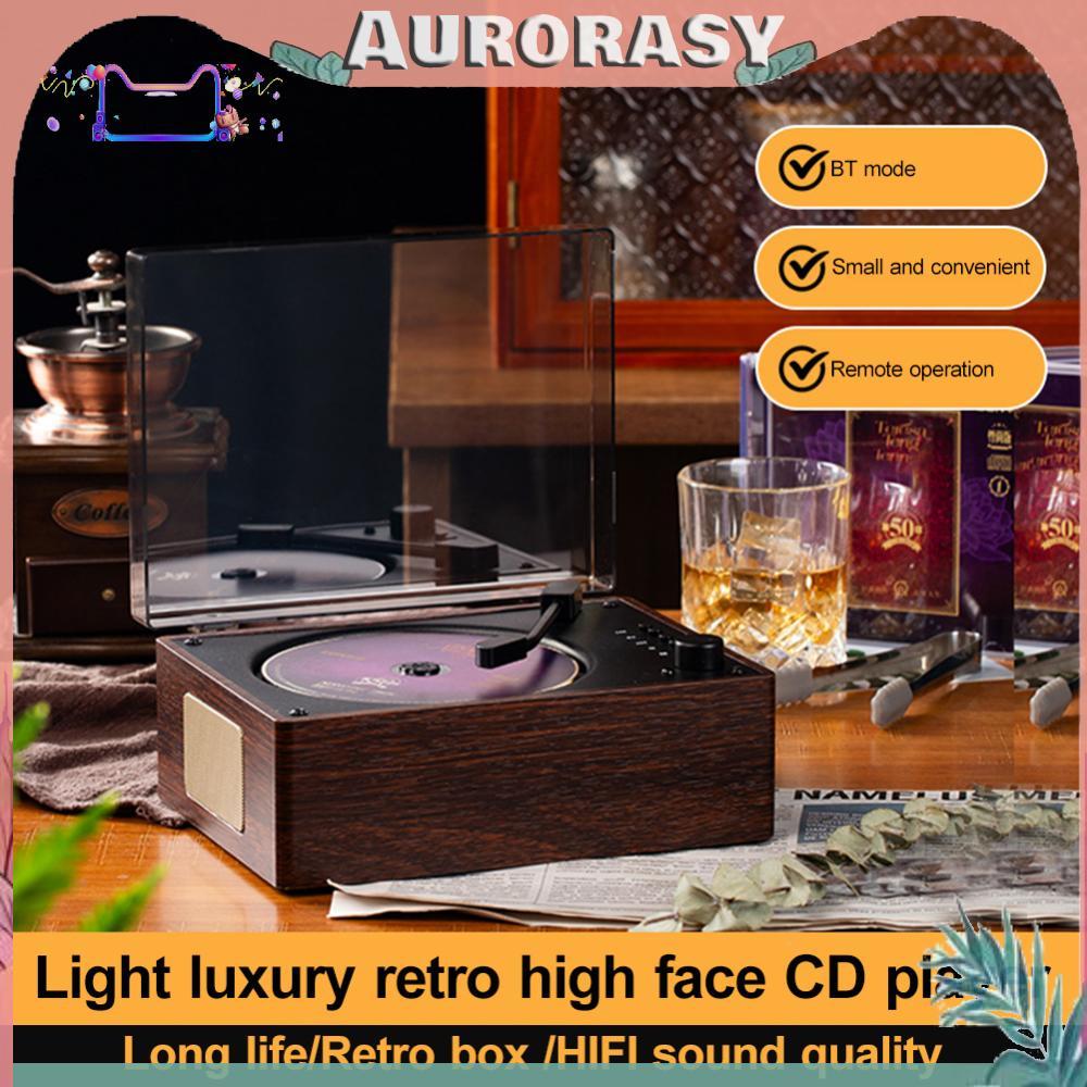 Retro CD Player ชาร์จสนับสนุน CD BT USB 3.5 มม.AUX Home เครื่องเล่นเพลงบลูทูธ 5.0 Desktop CD Player 