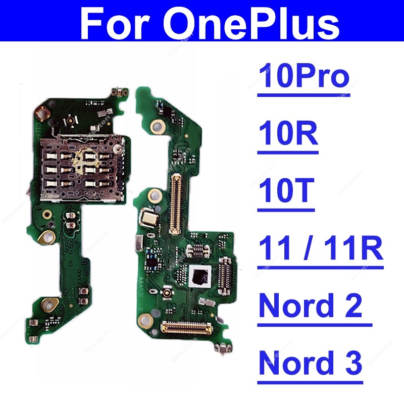 สําหรับ Oneplus 1+ Nord 2 3 5G 10 Pro 11 10T 10R 11R ซิมการ์ดถาด Reader Slot Socket Board Connector 