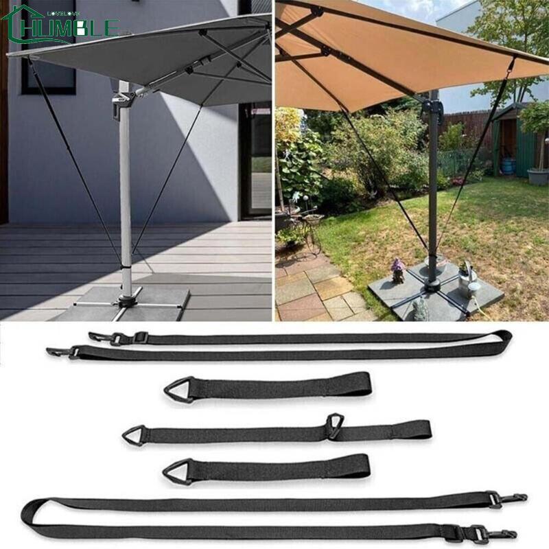 Humble ร่มสําหรับลมสายรัดร่มโพลีเอสเตอร์ลมโคลงที่วางร่มกันแดดพร้อมตะขอโลหะ Weatherproofed S