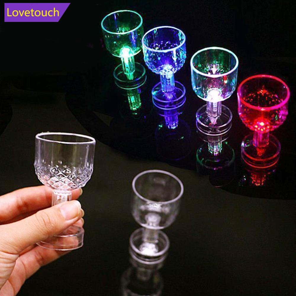 LOVETOUCH 55ml LED ถ้วยเรืองแสงสวิทช์ประเภท Wiskey น้ําอัดลมกระพริบถ้วย Party Club Bar ตกแต่งถ้วยเคร