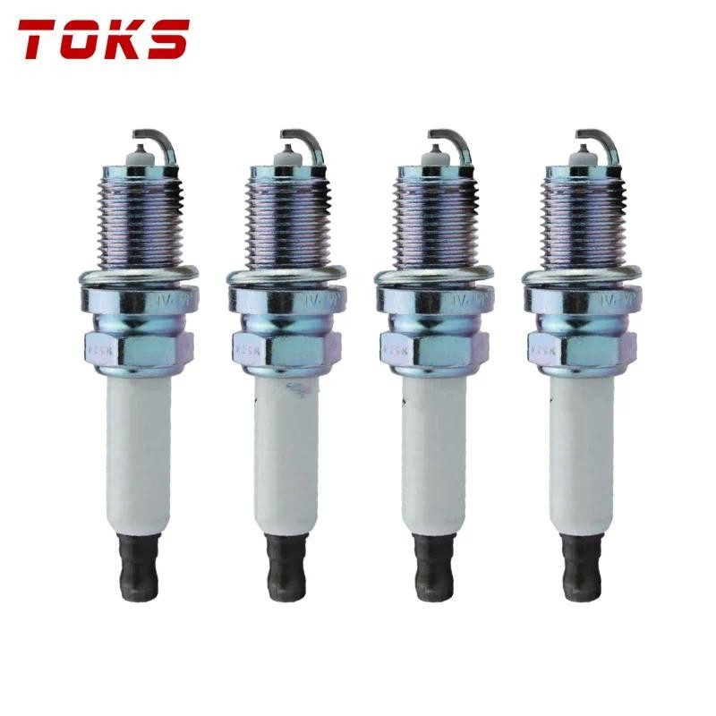 TOKS 4 ชิ้น/ล็อต 101905611G PFR8S8EG Platinum Spark Plug fit สําหรับ A6 A7 A8 Quattro Q5 Q7 S4 S5 SQ
