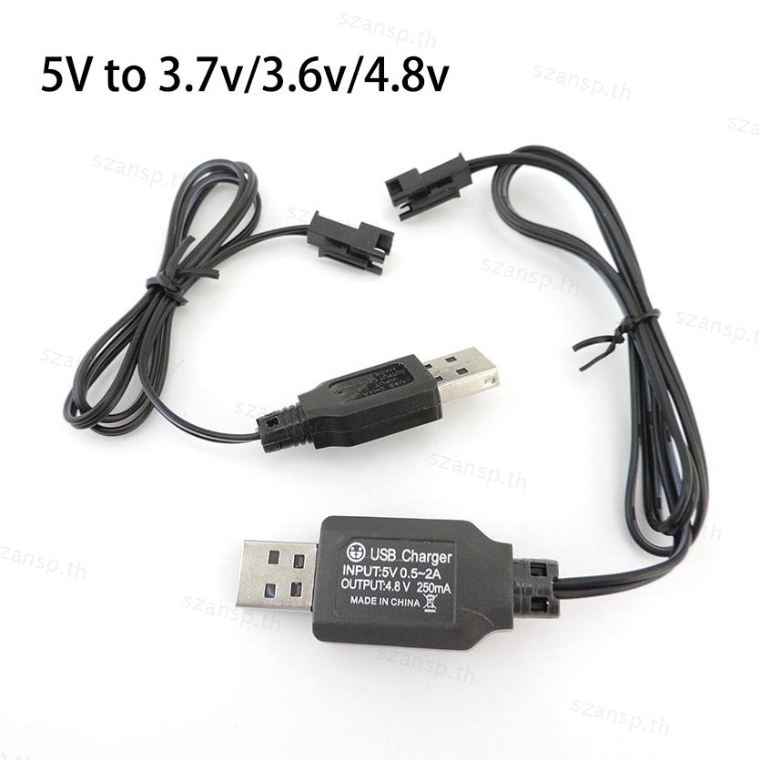 5V ถึง 3.6V 3.7V 3.8V 250mA NiMh/NiCd แบตเตอรี่ USB power Charger สาย SM 2P ปลั๊กไปข้างหน้าสําหรับรี