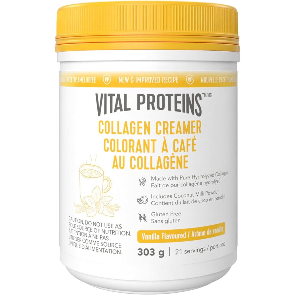 Vital Proteines Collagen Creamer รสวานิลลา ช่วยเสริมคอลลาเจน แต่ละเสิร์ฟ 6g โปรตีนโคเลสเตอรอลวัว ไม่