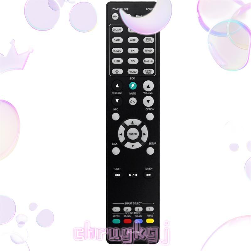 RC042SR รีโมทคอนโทรลสีดําสําหรับ 4K UHD Ultra HD AV Receivers Remote SR6015 NR1711 SR5015 SR5015OM c