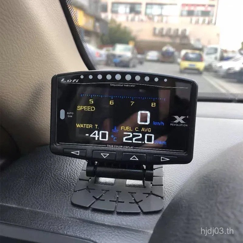 สําหรับมัลติฟังก์ชั่เครื่องวัดดิจิตอล Prodisplay OBD 12V รถสมาร์ทอัพเกรด Lufi X1 2.8 นิ้วจอแสดงผล LC