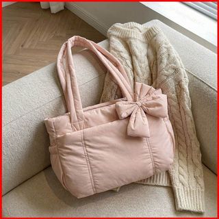 กระเป๋า tote แบบมีโบว์ สไตล์ทันสมัย ความจุเยอะ ใช้งานได้หลายโอกาส และสะดวกในการเดินทาง