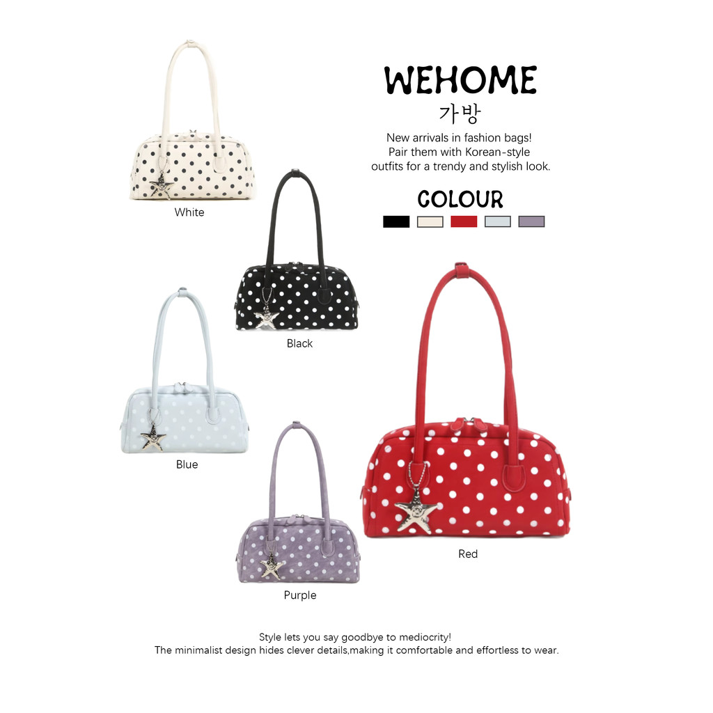 【 ส่งสินค้าพร้อมส่ง】WEHOME Jean bag สไตล์เกาหลี สไตล์คาซิวัล เป้เป้สไตล์สาวๆ สีโดปามีน กระเป๋าสะพายข้างผู้หญิง ราคา ถูกที่สุด ดีลบีเคเค แกลเลอรีภาพที่ 2