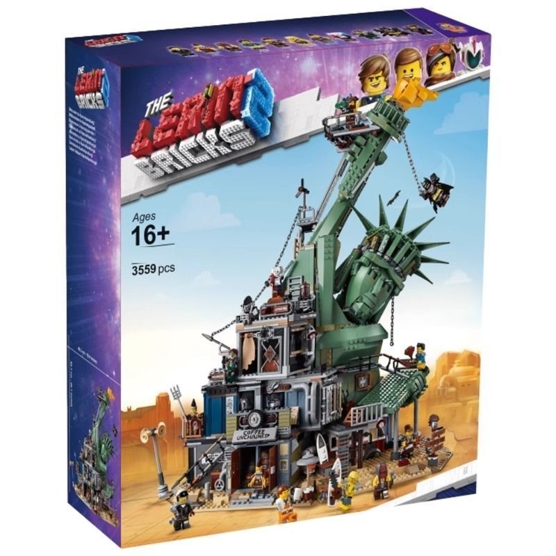 เข้ากันได้กับเลโก้ 70840 ภาพยนตร์ขนาดใหญ่ 2 ยุบรูปปั้นของ Liberty Doomsday Castle Building Blocks คว
