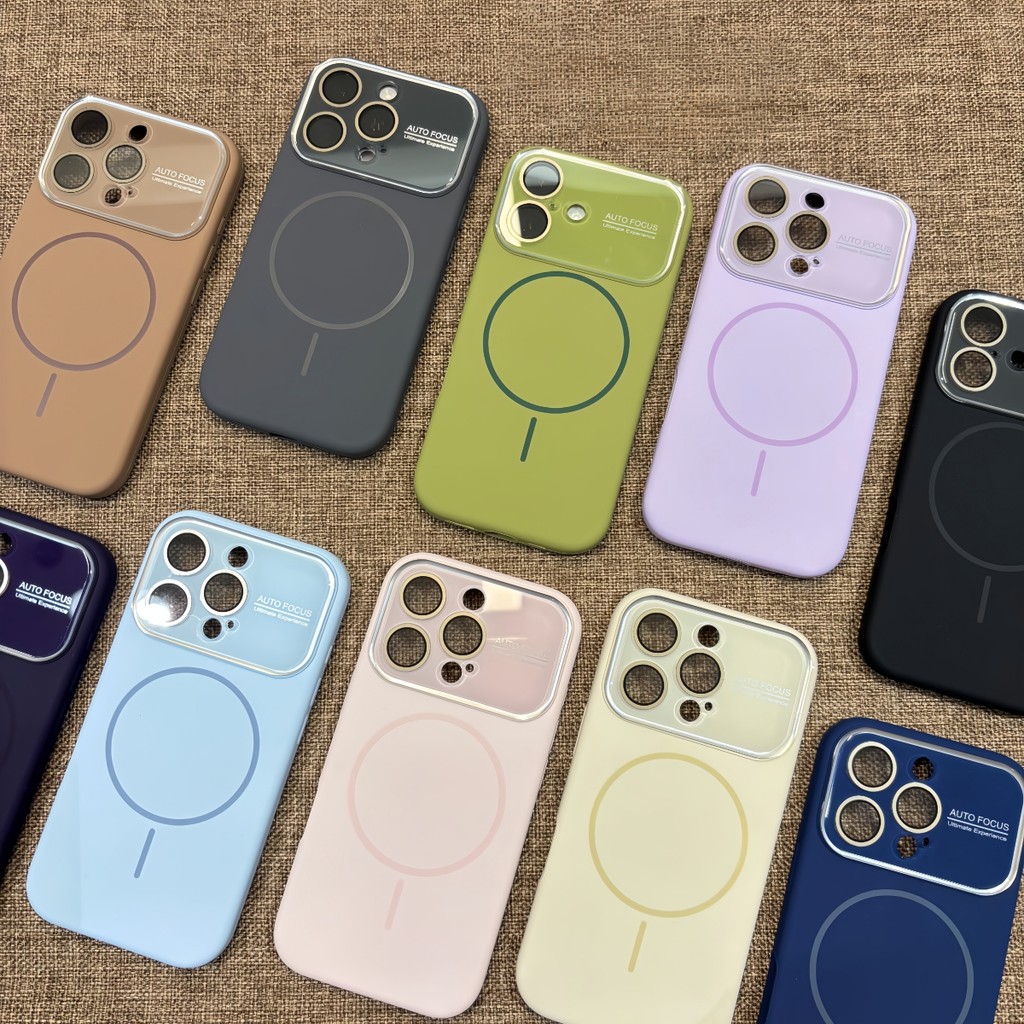 ใหม่พรีเมี่ยมสีม่วงซิลิโคนเหลวแม่เหล็กโทรศัพท์กรณีมุมมองขนาดใหญ่เลนส์ป้องกันลายนิ้วมือปลอกกันกระแทกสําหรับ ไอปอน 17 16 15 14 มือโปร สูงสุด ราคา ถูกที่สุด ดีลบีเคเค แกลเลอรีภาพที่ 6