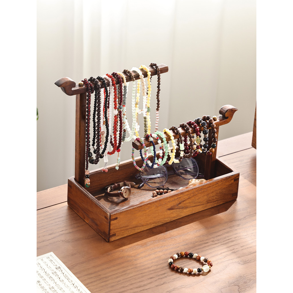 ทยค์ บี Abnormal ไม้เนื้อแข็งเครื่องประดับขาตั้งเดสก์ท็อปนาฬิกา Wenwan สร้อยข้อมือขาตั้งสร้อยข้อมือค