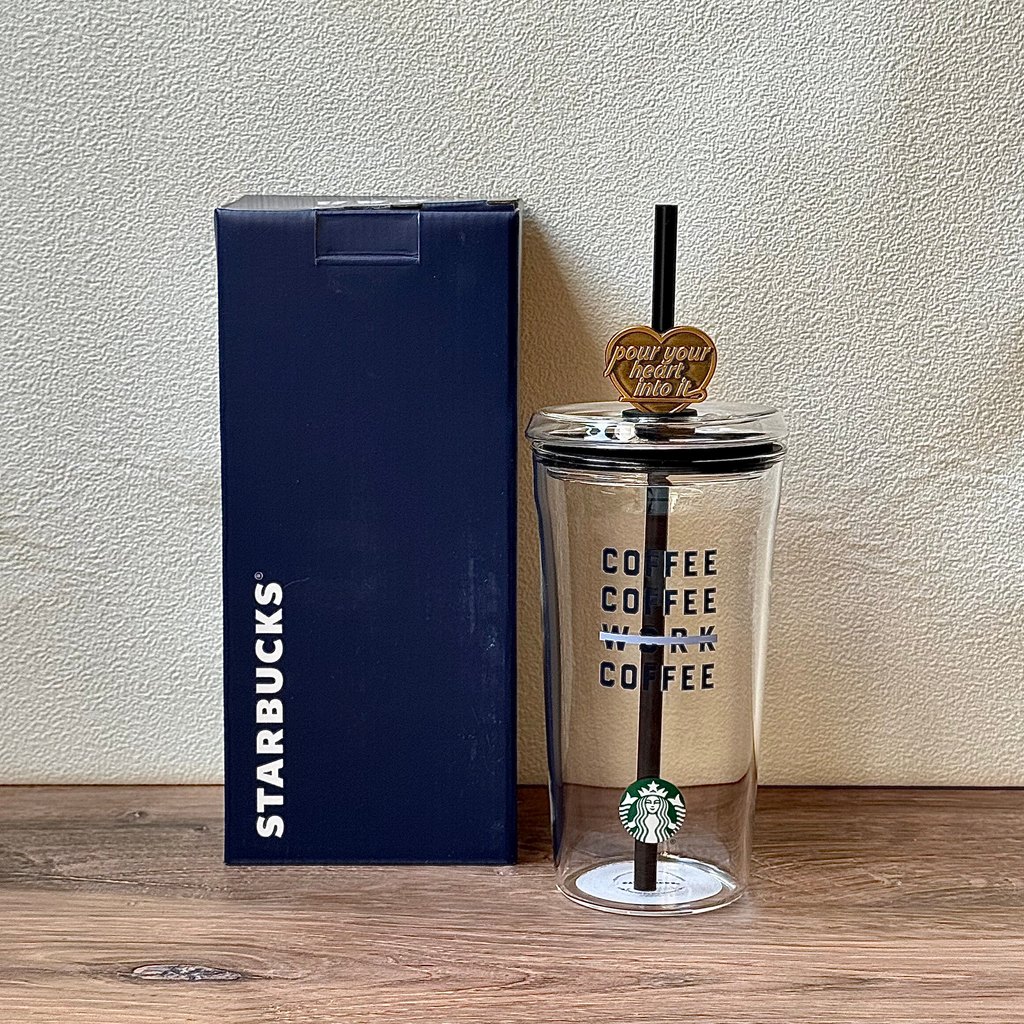 Starbucks Cup Denim Star Coffee Fun Icon Glass Straw Cup High-value Men Women Office Desk Coffee Cup