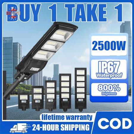 [Yulong] 9999W Street Solar light กันน้ํา Motion Sensor พร้อมแผงระยะไกลซื้อ 1 Take 1 KKY