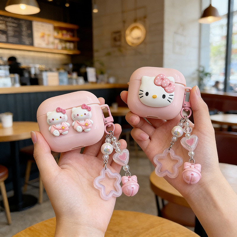 Ins แมวน่ารักแฟชั่นสําหรับ SoundPEATS Air3 Deluxe HS กรณีการ์ตูนซิลิโคนหูฟัง Air3DeluxHS ฝาครอบ Keychian ฝาครอบ