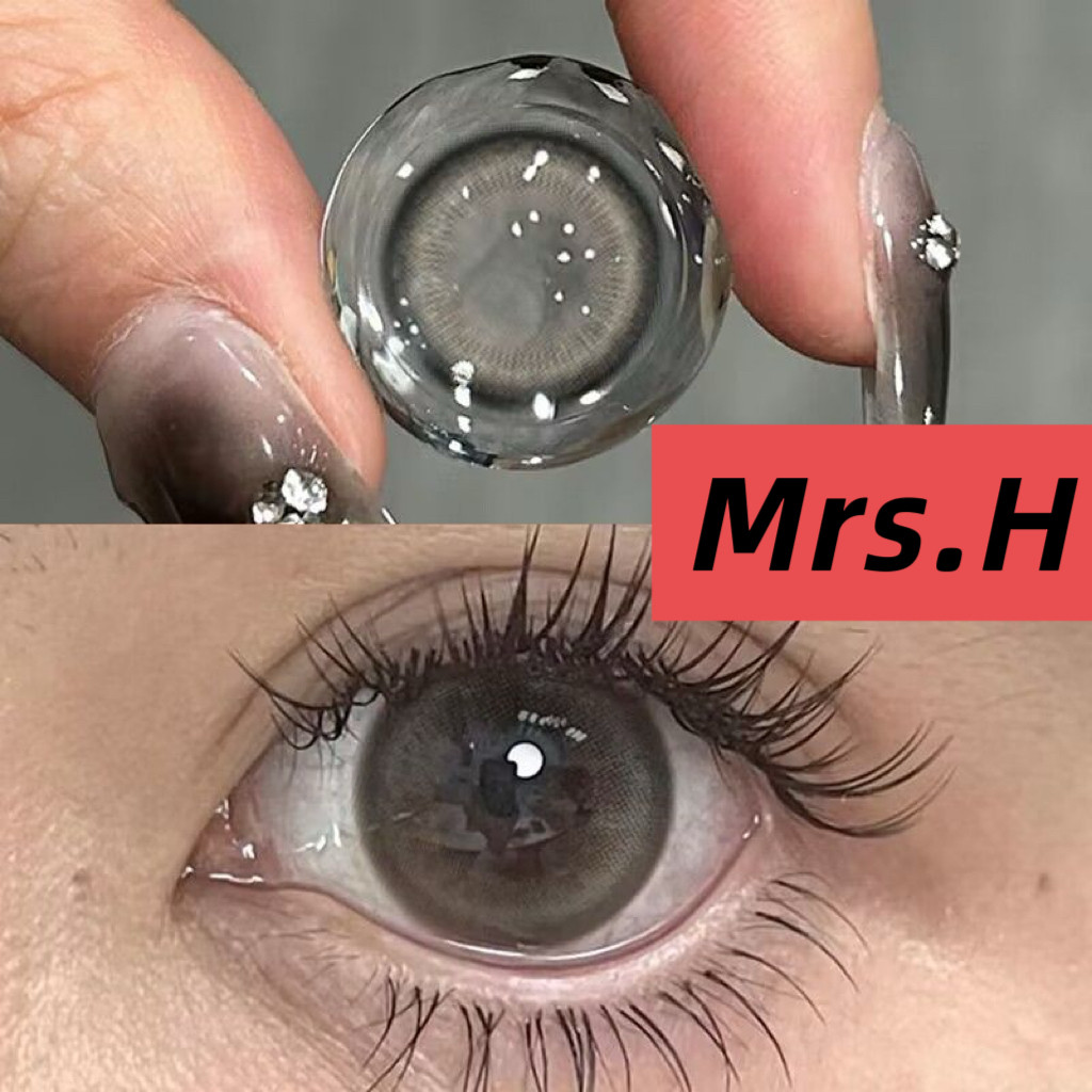 (COD) Graded(0~-8.00) เลนส์ธรรมชาติ สีน้ําตาล สีเทา คอนแทคเลนส์สี เลนส์อ่อน ใช้รายปี 14.0-14.5 มม.