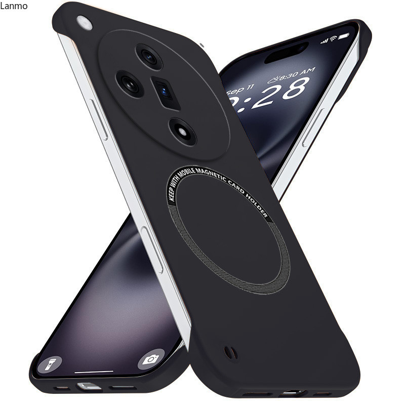 Frameless Magnetic Slim สําหรับ OPPO ค้นหา X7 Ultra FindX7 X7Ultra PH110 เคสโทรศัพท์ Matte Anti-Scra