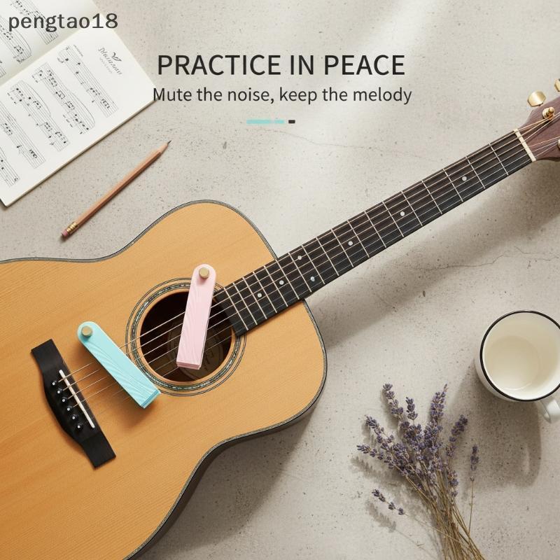 [PGO] ปฏิบัติกีตาร์ Silencer Mute Pad String Guard Non-disturbing กีตาร์แบบพกพา String Protector สํา
