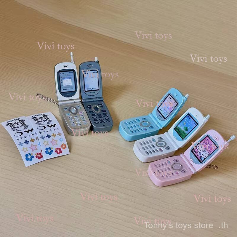 {{ของเล่นด่วน}} Authentic Japanese Toys SPIRITS Mini flip phone style recorder PLUS Version Gashapon Mobile Phone 360311 BLMJ