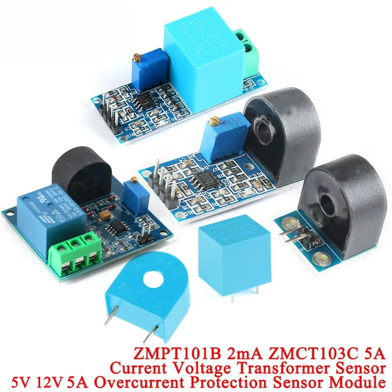 Active Single Phase หม้อแปลงแรงดันไฟฟ้า 5V รีเลย์โมดูล AC เอาต์พุตแรงดันไฟฟ้าสําหรับ Arduino ZMPT101