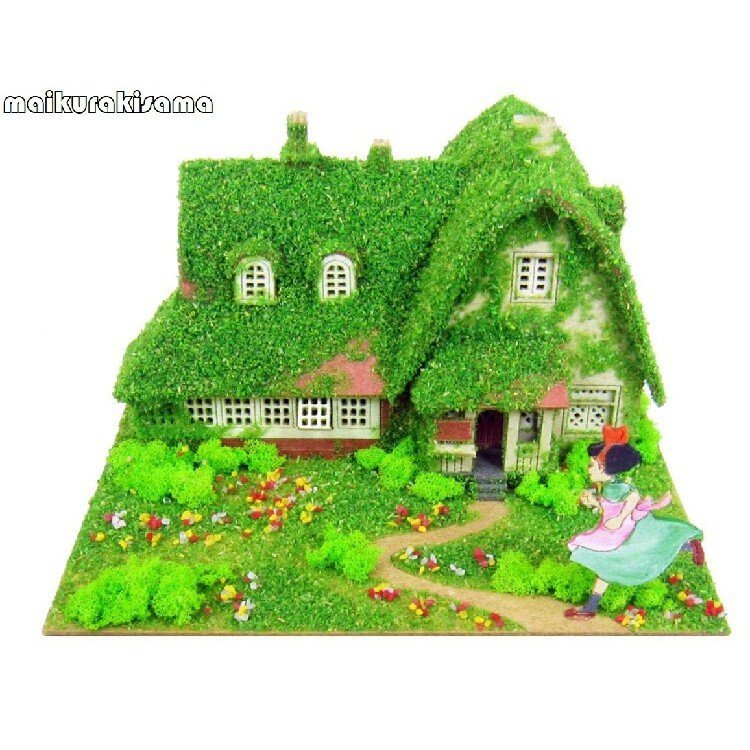 ญี่ปุ่น Sankei Mini Paper Model Cabin สามมิติ Hayao Miyazaki Ghibli บริการจัดส่งแม่มด Okino House