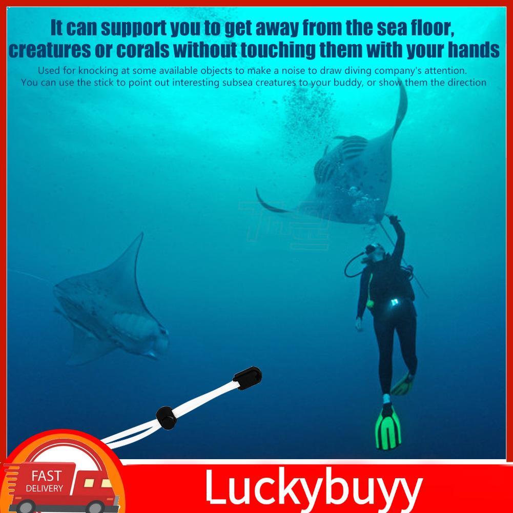 Luckybuyy Huairdum Diving Stick Pointer อลูมิเนียม Scuba เสียง Tickle Rod พร้อมร่มชูชีพ Lanyard สำหร