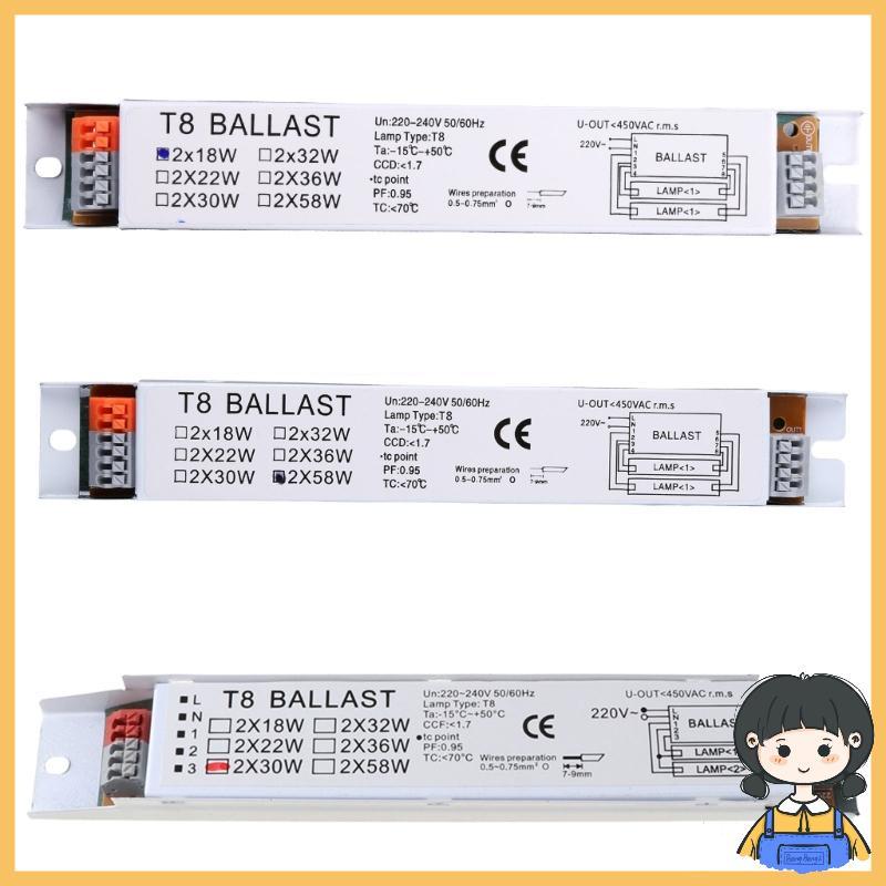 บาง T8 ประสิทธิภาพทันทีเริ่มต้นบัลลาสต์อิเล็กทรอนิกส์ 18 30 58W บัลลาสต์แสงเรืองแสง Residential การใ