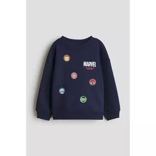 H&M(เอชแอนด์เอ็ม) เสื้อสเวตเตอร์พิมพ์ลายแบบโอเวอร์ไซส์ Boys Oversized printed sweatshirt 1117459_22