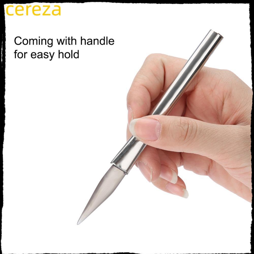 CEREZA Agate Burnisher, Tipped Agate Silver Handle เครื่องประดับ Burnisher, Professional Agate เครื่