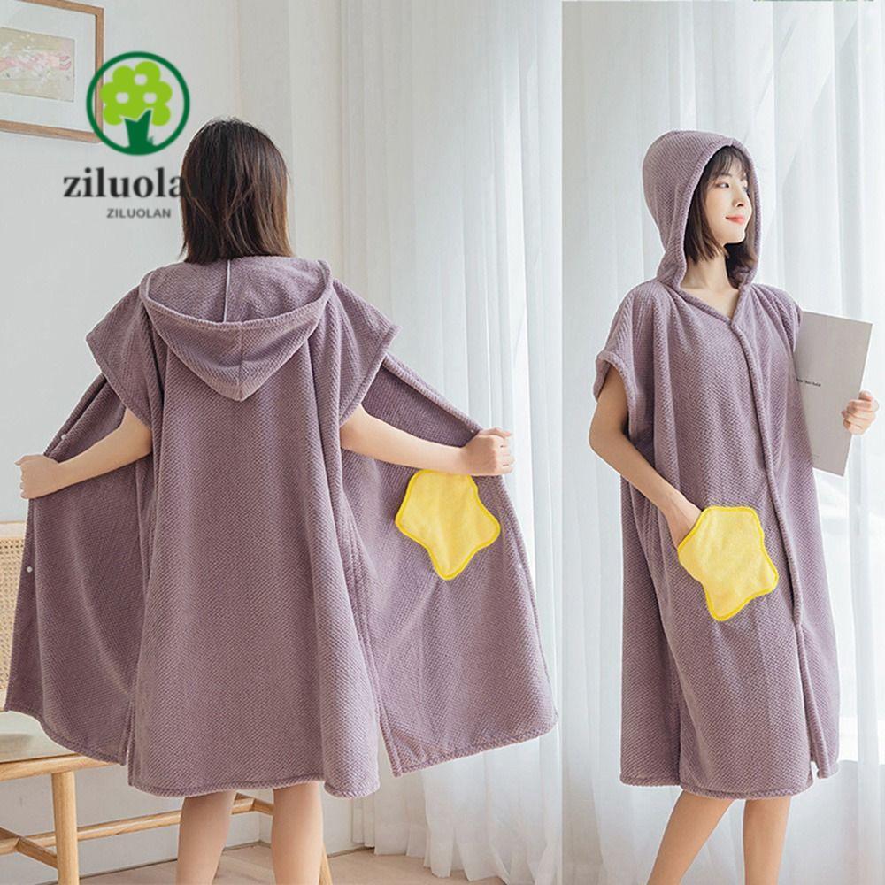 Ziluolan ผ้าเช็ดตัวขนาดใหญ่ Multi-function หนา Quick-Drying สับปะรดสวมใส่เสื้อคลุมอาบน้ํา
