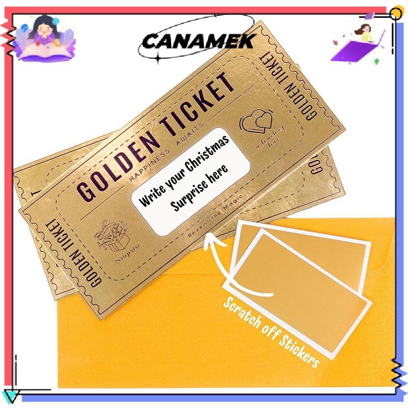 [CANAMEK] 1 ชุด Deluxe Golden Ticket Surprise Off Card Christmas Surprise เปิดเผยการ์ด Off Ticket Su