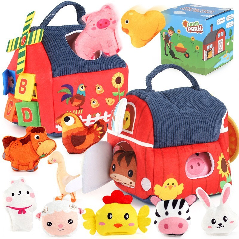 Baby Play House สนุก Early Education House ของเล่น Alphanumeric Farm พร้อม Animal Training Grip หนัง