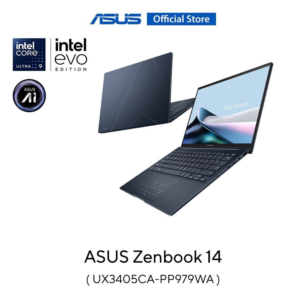 [หนัก 1.2KG] Asus ZENBOOK 14 OLED 3K Core Ultra 9 32GB 1TB รุ่น UX3405CA-PP979WA