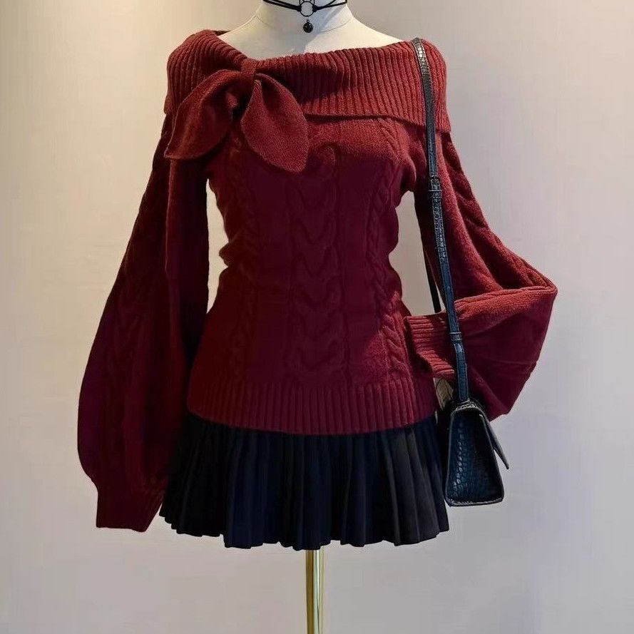 เสื้อสเวตเตอร์สวมหัวแขนยาวสไตล์ญี่ปุ่น ออกแบบให้อวบอิ่มและกระชับท้องสำหรับฤดูหนาว - รูปที่ 4