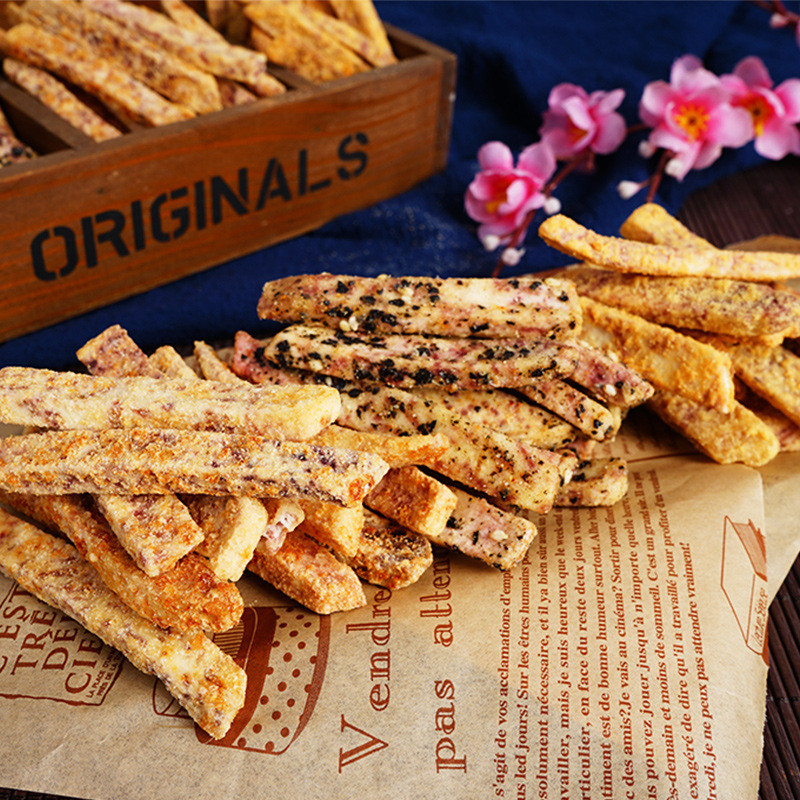 พร้อมส่ง จัดส่งรวดเร็ว [Ben Gong Hungry] Yuantou Factory Lipu Taro Strips Crab Roe Flavour Taro Cris